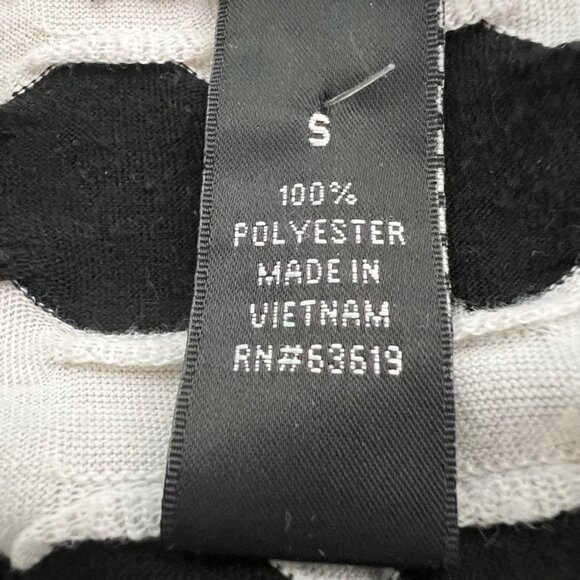 Karen Brooks Womens Cardigan Sweater Black White Stripe Long Sleeve Open Front S - Picture 9 of 10